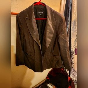 Evan Picone Brown Suit Jacket 16W